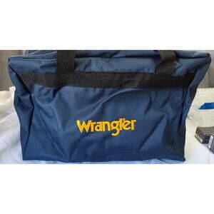 Wrangler Dark Blue With Yellow Embroidery Weekend Bag John Lyons Red Embroidery